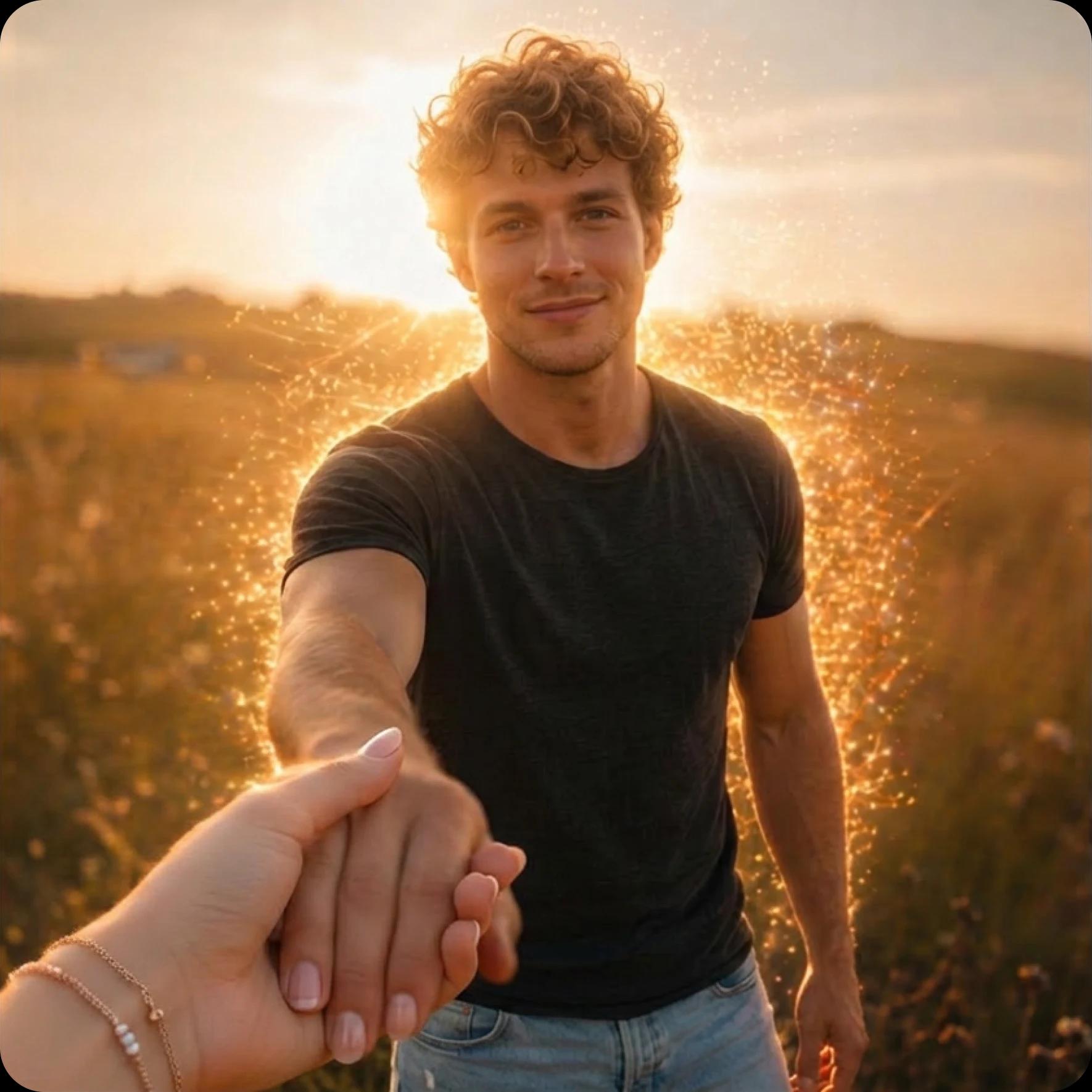 AI boyfriend companion portrait